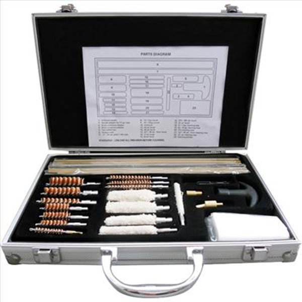 78PC Universal Gun Cleaning Kits Shotgun Rifle Pistols Alum Case